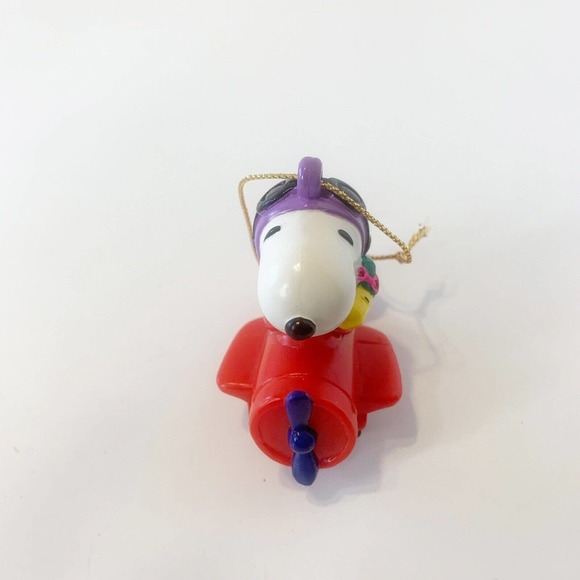 Peanuts Snoopy Flying Ace With Woodstock Ornament PVC United Features Syndicate - Picture 3 of 6